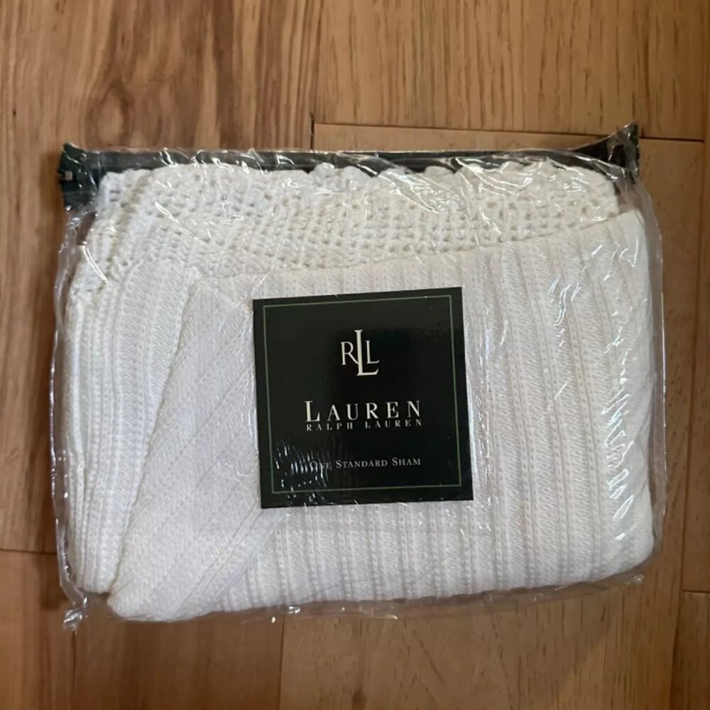 Ralph Lauren Chadwick Crochet ONE Standard Sham